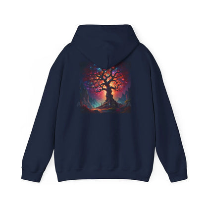 Crystal Tree of Life Hoodie - Cozy Unisex Sweatshirt Gift for Artists Tree of Life Design Art Lover Apparel Perfect
