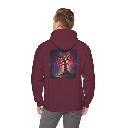 Crystal Tree of Life Hoodie - Cozy Unisex Sweatshirt Gift for Artists Tree of Life Design Art Lover Apparel Perfect