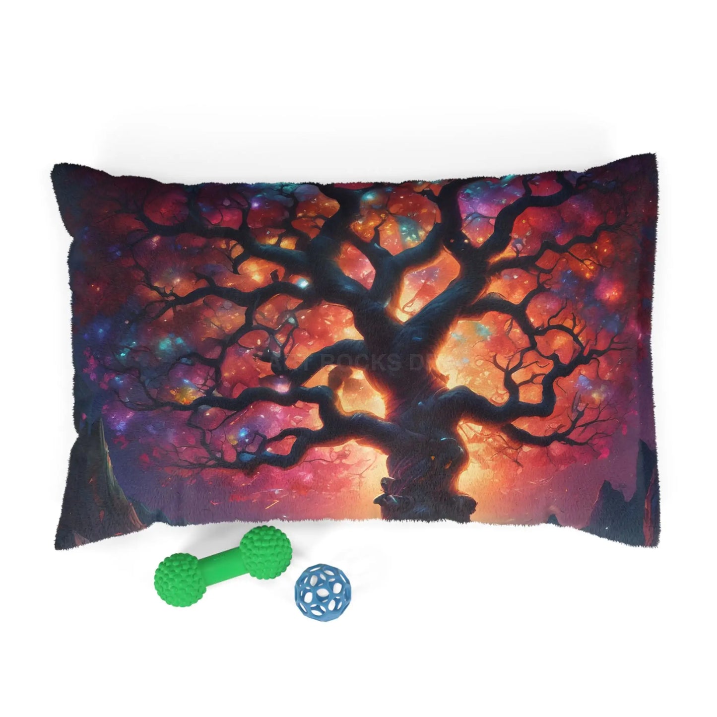 Crystal Tree of Life Pet Bed — Dog & Cat Cushion - 28’’ × 18’’ - Pets
