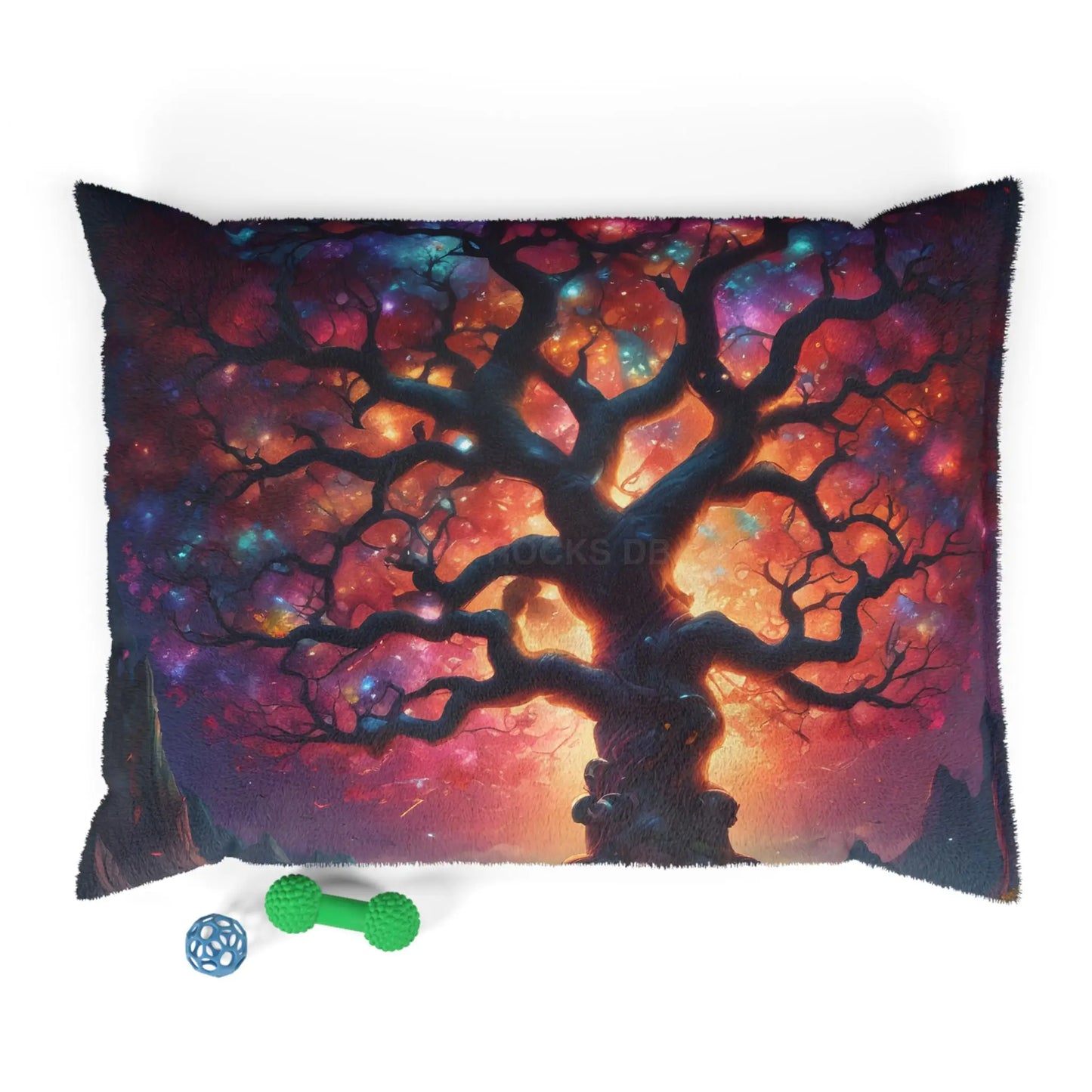 Crystal Tree of Life Pet Bed — Dog & Cat Cushion - 40’’ × 30’’ - Pets