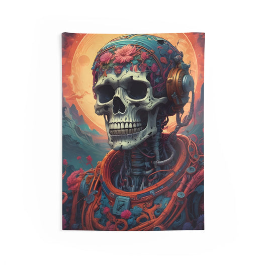 Cyber Skeleton Wall Tapestry Bohemian Home Decor Unique Art for Living Room Bedroom Wall Hanging Festival Decor Gothic
