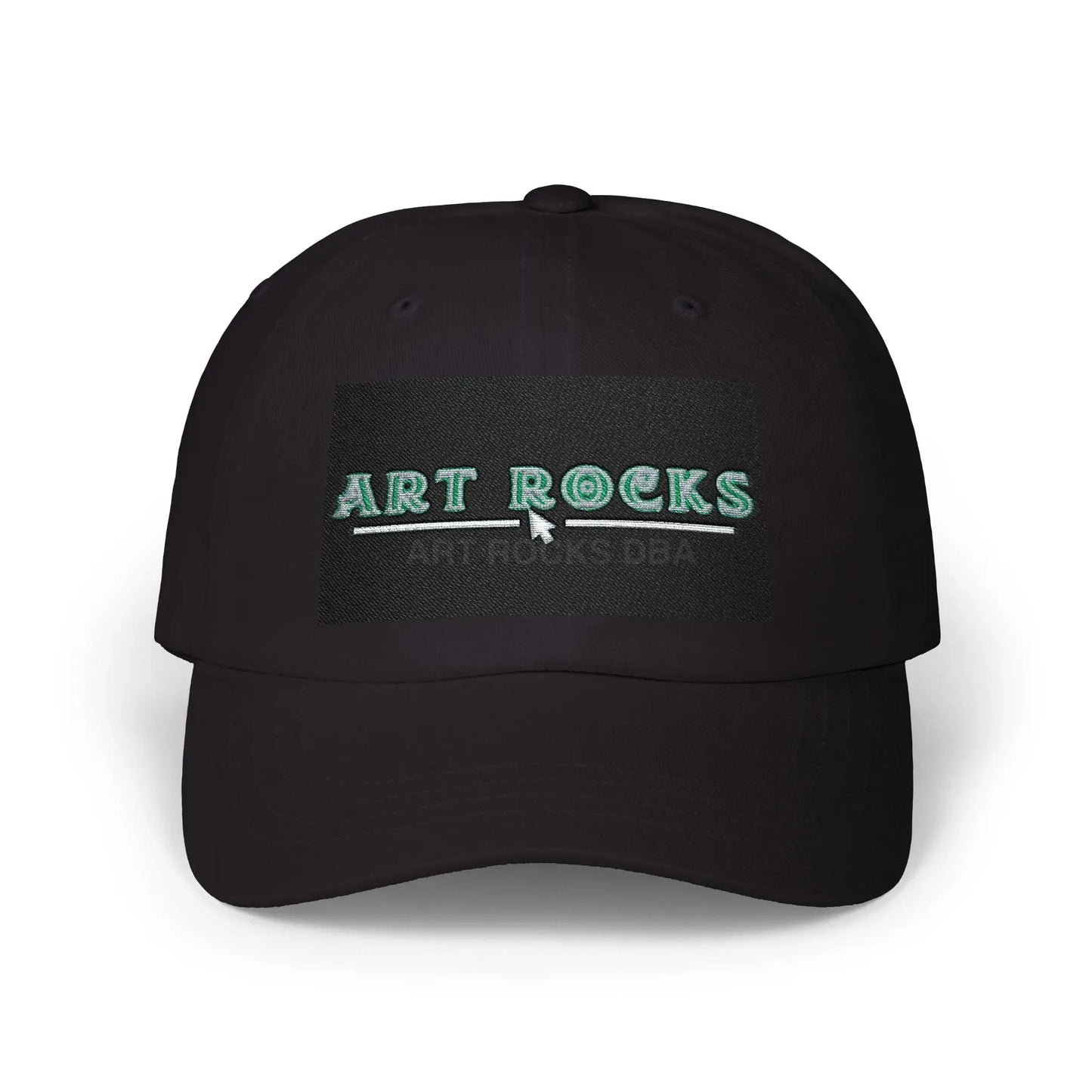 Dad Cap - ’Art Rocks’ Embroidered Baseball Hat - Black / One size - Hats