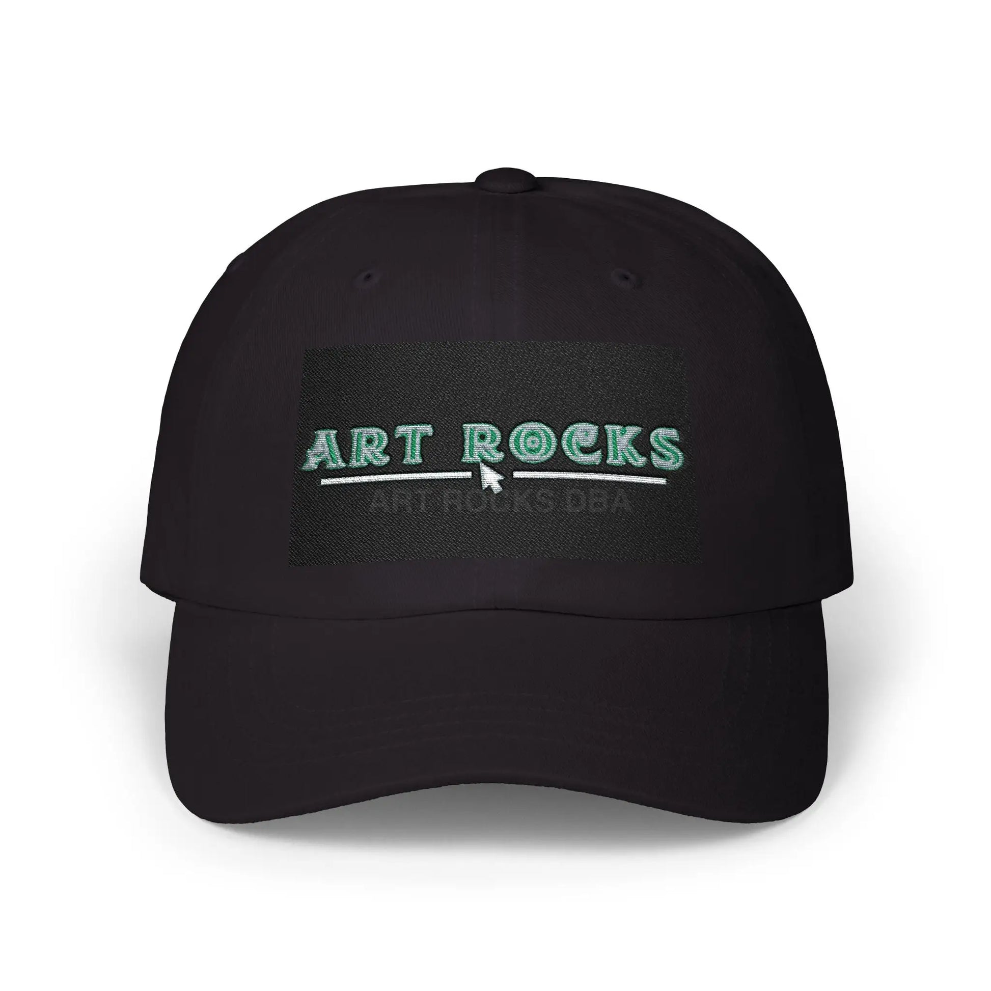 Dad Cap - ’Art Rocks’ Embroidered Baseball Hat - Black / One size - Hats