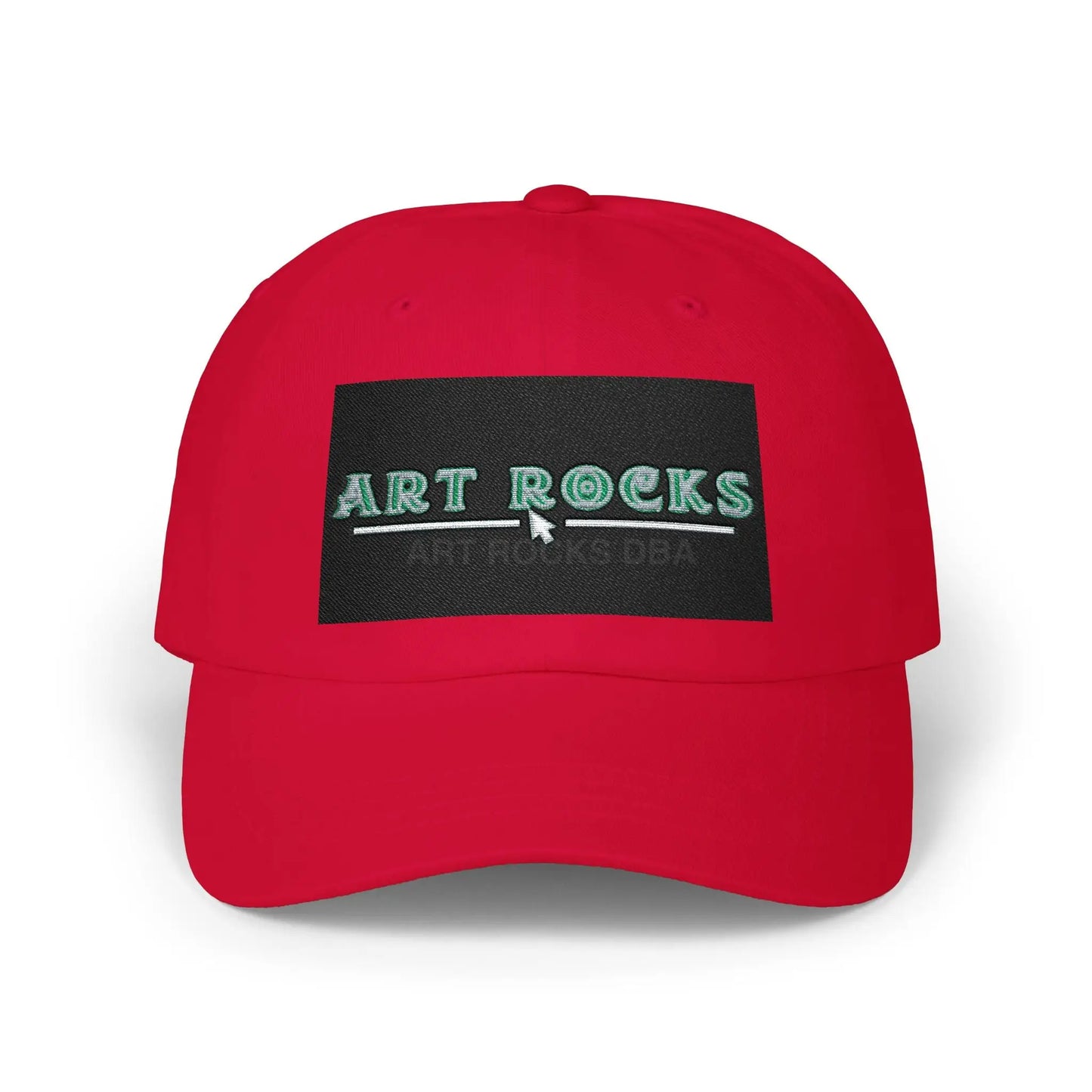 Dad Cap - ’Art Rocks’ Embroidered Baseball Hat - Cranberry / One size - Hats
