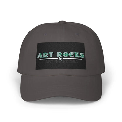 Dad Cap - ’Art Rocks’ Embroidered Baseball Hat - Dark Grey / One size - Hats