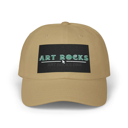 Dad Cap - ’Art Rocks’ Embroidered Baseball Hat - Khaki / One size - Hats