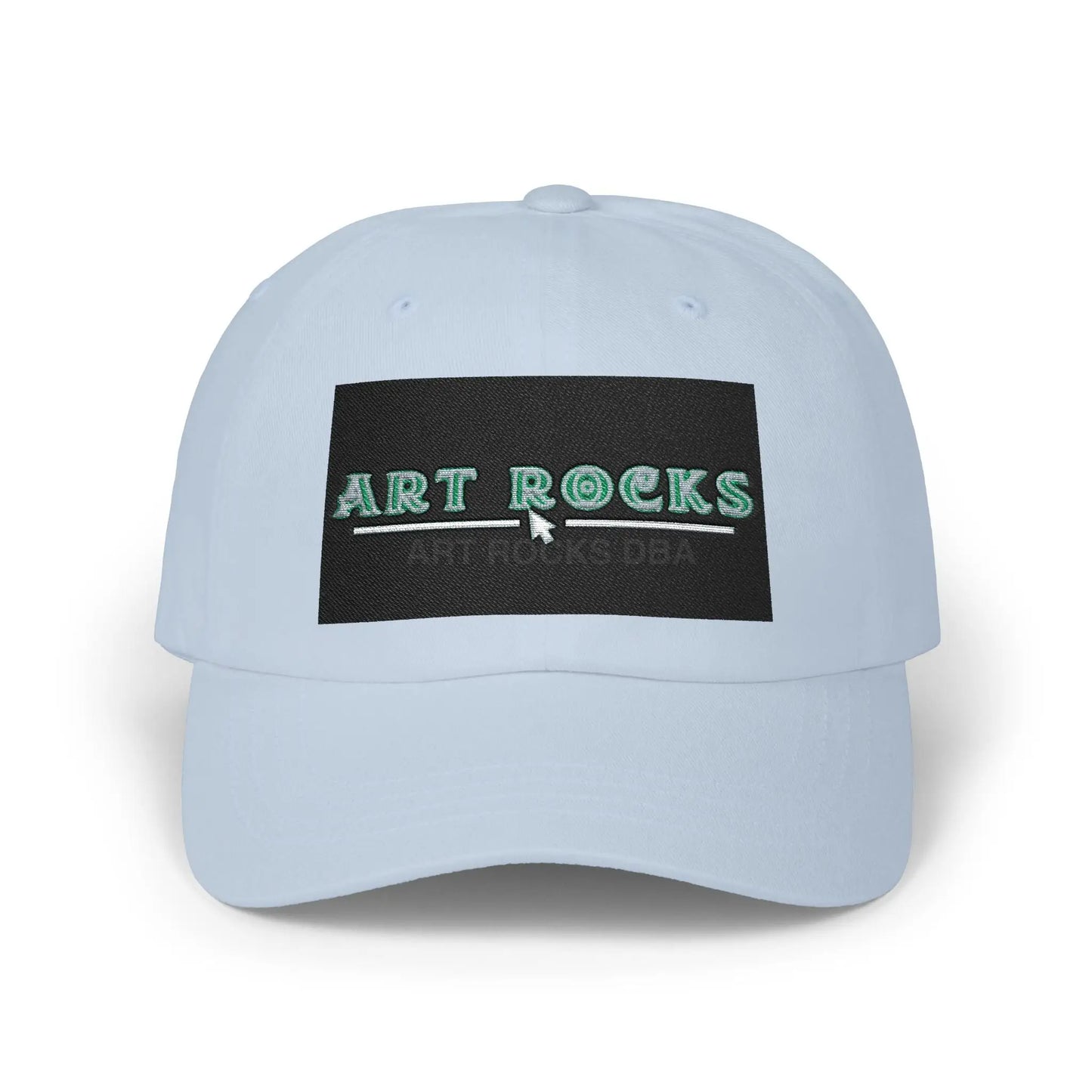 Dad Cap - ’Art Rocks’ Embroidered Baseball Hat - Light Blue / One size - Hats