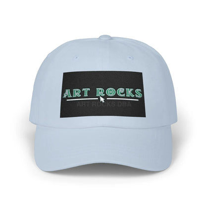 Dad Cap - ’Art Rocks’ Embroidered Baseball Hat - Light Blue / One size - Hats