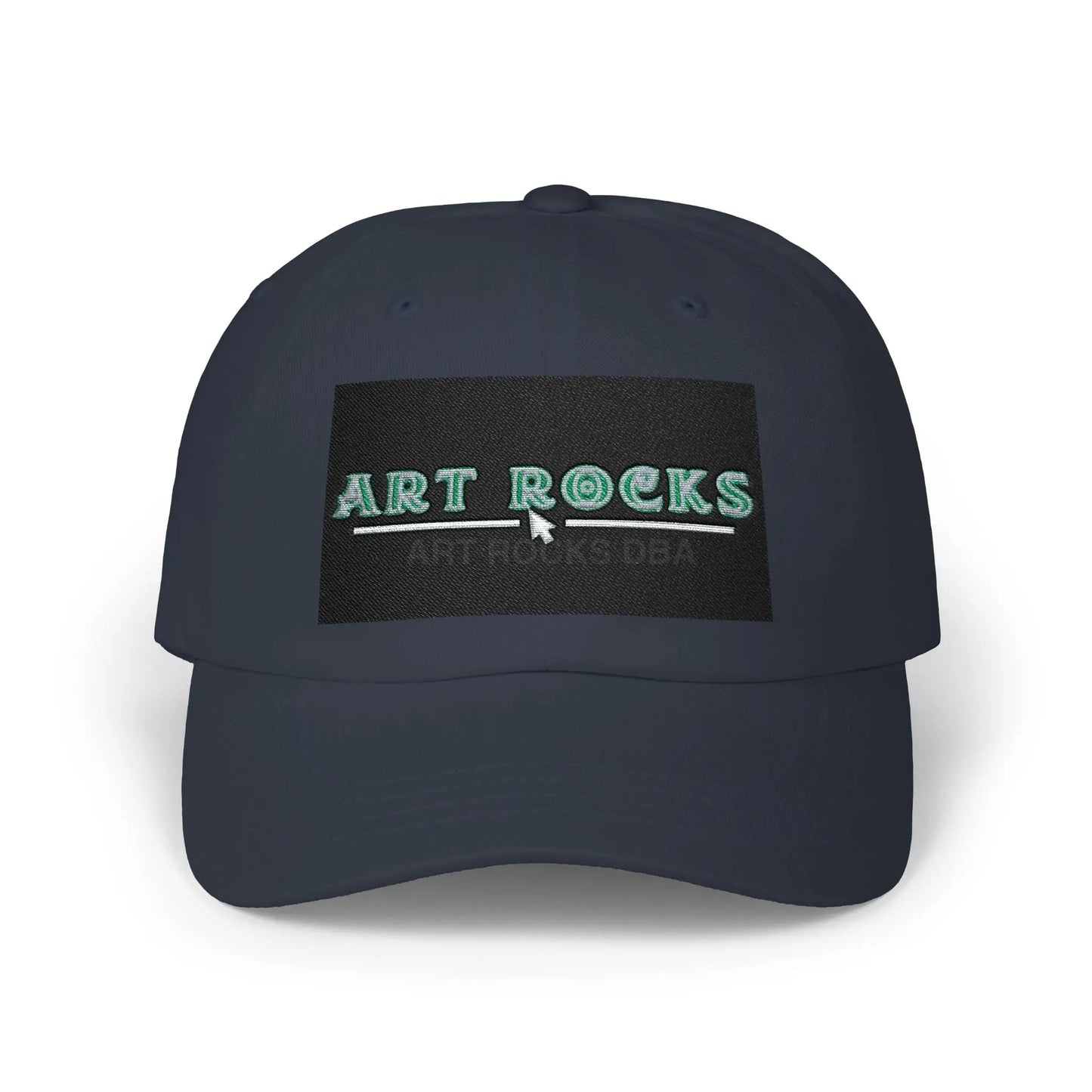 Dad Cap - ’Art Rocks’ Embroidered Baseball Hat - Navy / One size - Hats