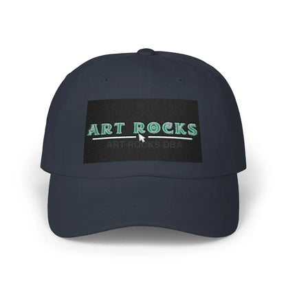 Dad Cap - ’Art Rocks’ Embroidered Baseball Hat - Navy / One size - Hats