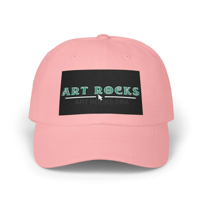 Dad Cap - ’Art Rocks’ Embroidered Baseball Hat - Pink / One size - Hats