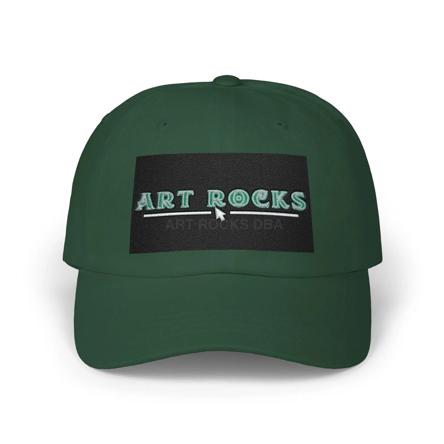 Dad Cap - ’Art Rocks’ Embroidered Baseball Hat - Spruce / One size - Hats