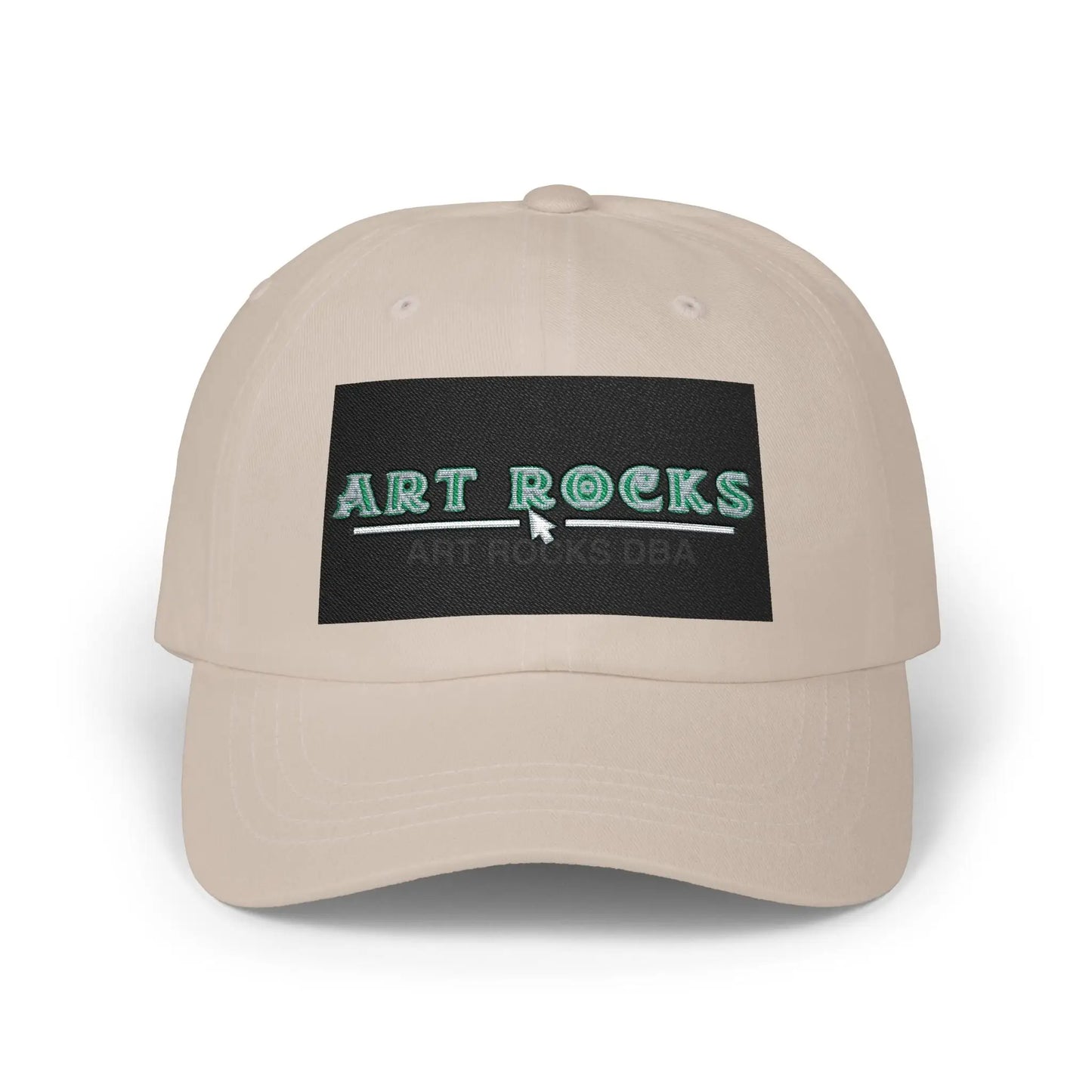 Dad Cap - ’Art Rocks’ Embroidered Baseball Hat - Stone / One size - Hats