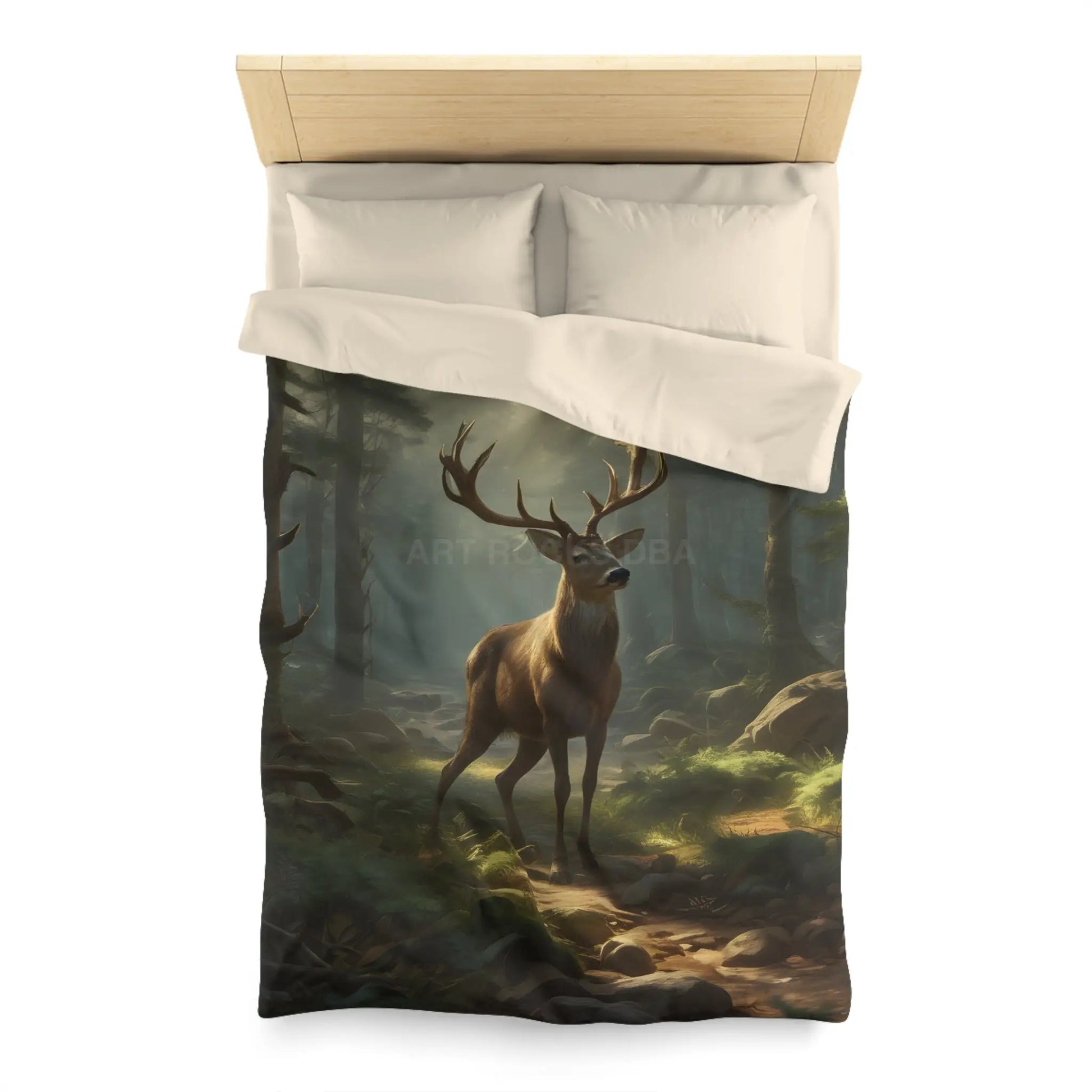 Deer in the Forest Microfiber Duvet Cover Cozy Bedroom Decor Perfect for Wildlife Lovers Rustic Home Design Great Gift