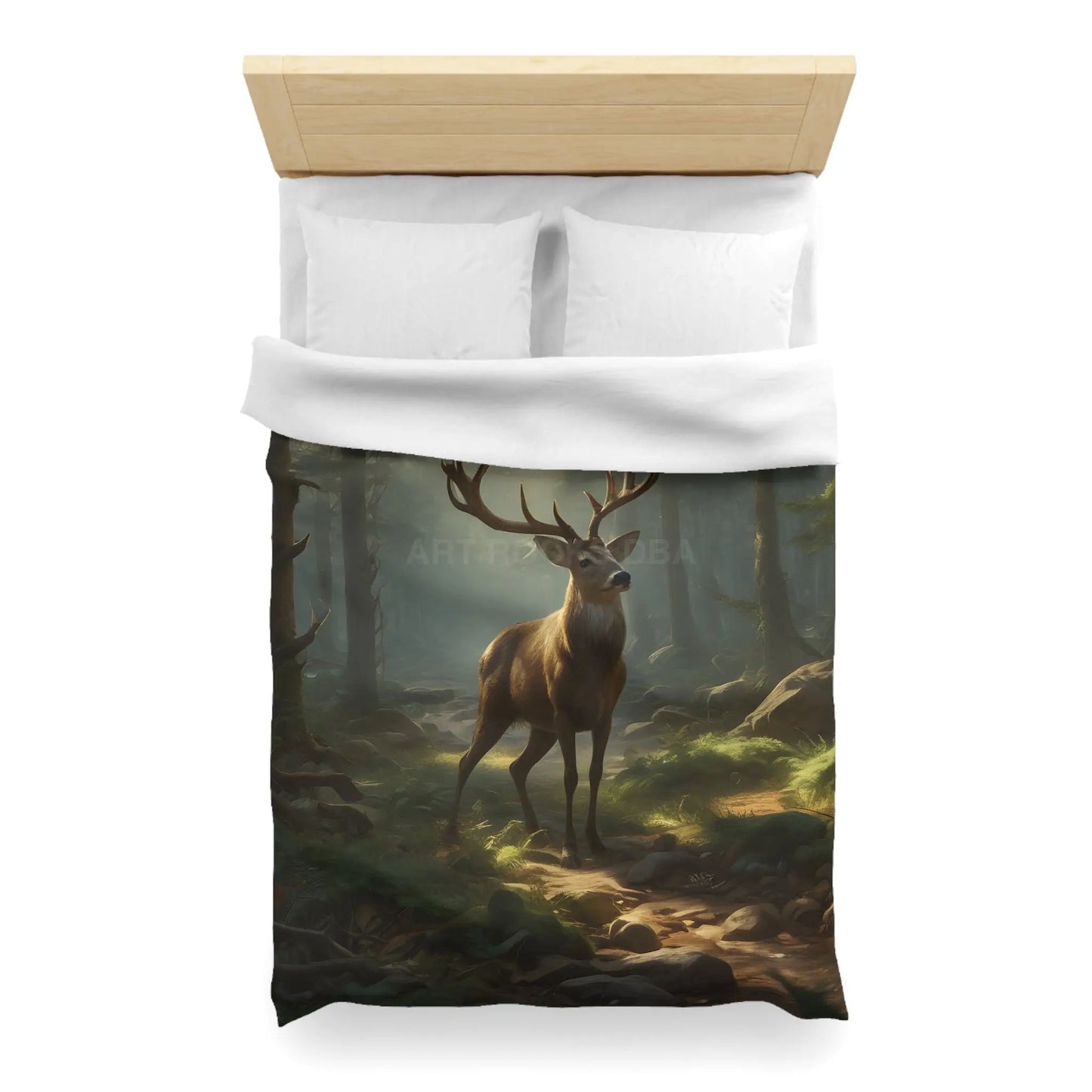 Deer in the Forest Microfiber Duvet Cover Cozy Bedroom Decor Perfect for Wildlife Lovers Rustic Home Design Great Gift