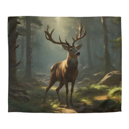 Deer in the Forest Microfiber Duvet Cover Cozy Bedroom Decor Perfect for Wildlife Lovers Rustic Home Design Great Gift