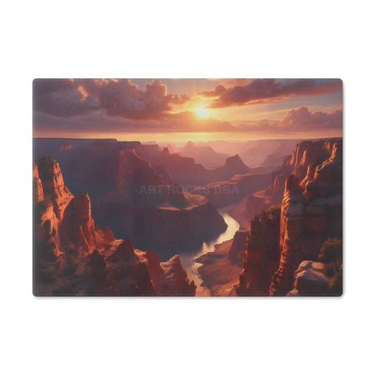 Desert Canyon Sunset Cutting Board — Scenic Grand Canyon River Landscape - Small - Home Decor