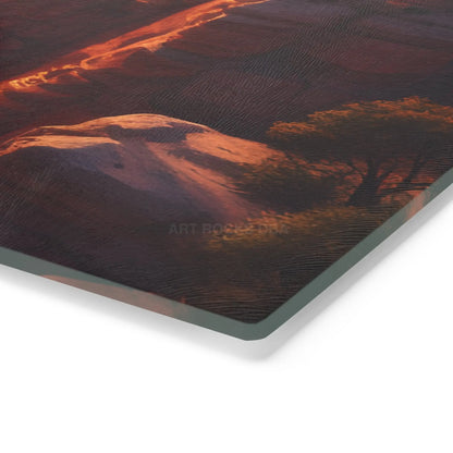 Desert Canyon Sunset Cutting Board — Scenic Grand Canyon River Landscape - Home Decor