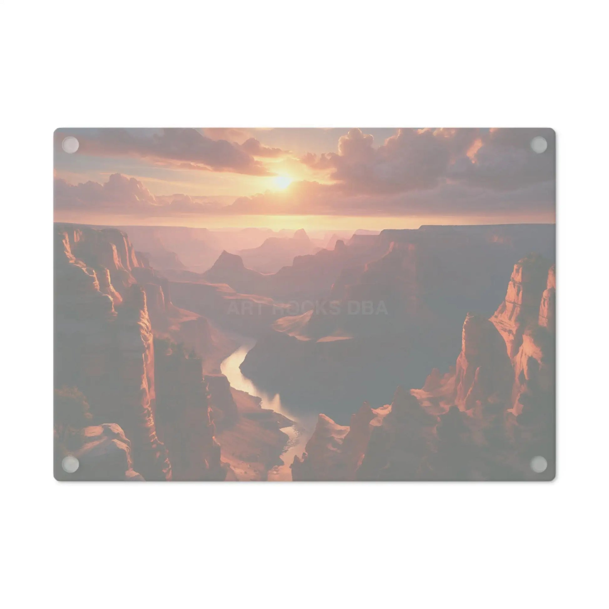Desert Canyon Sunset Cutting Board — Scenic Grand Canyon River Landscape - Home Decor