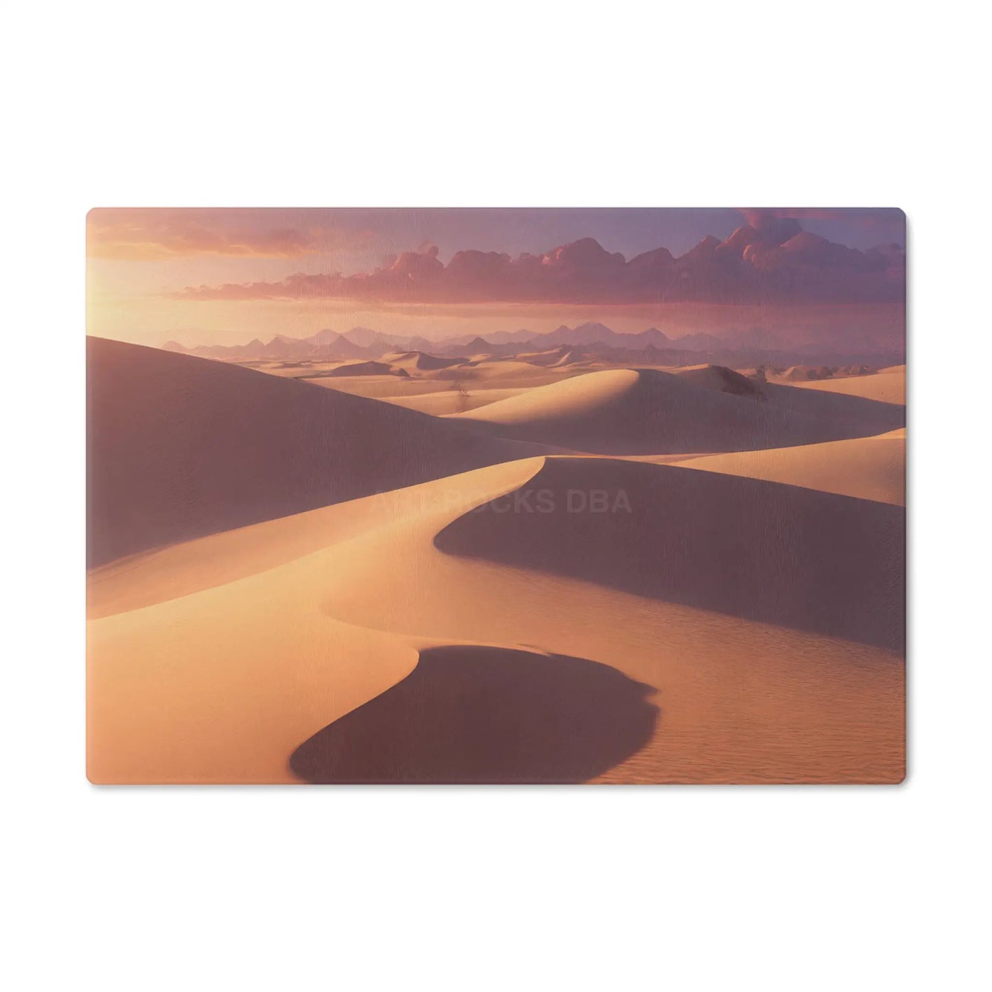 Desert Dunes Glass Cutting Board — Sunset Sandscape Kitchen Decor - Small - Home Decor