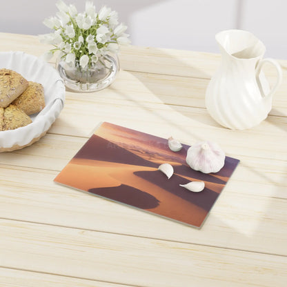 Desert Dunes Glass Cutting Board — Sunset Sandscape Kitchen Decor - Home Decor