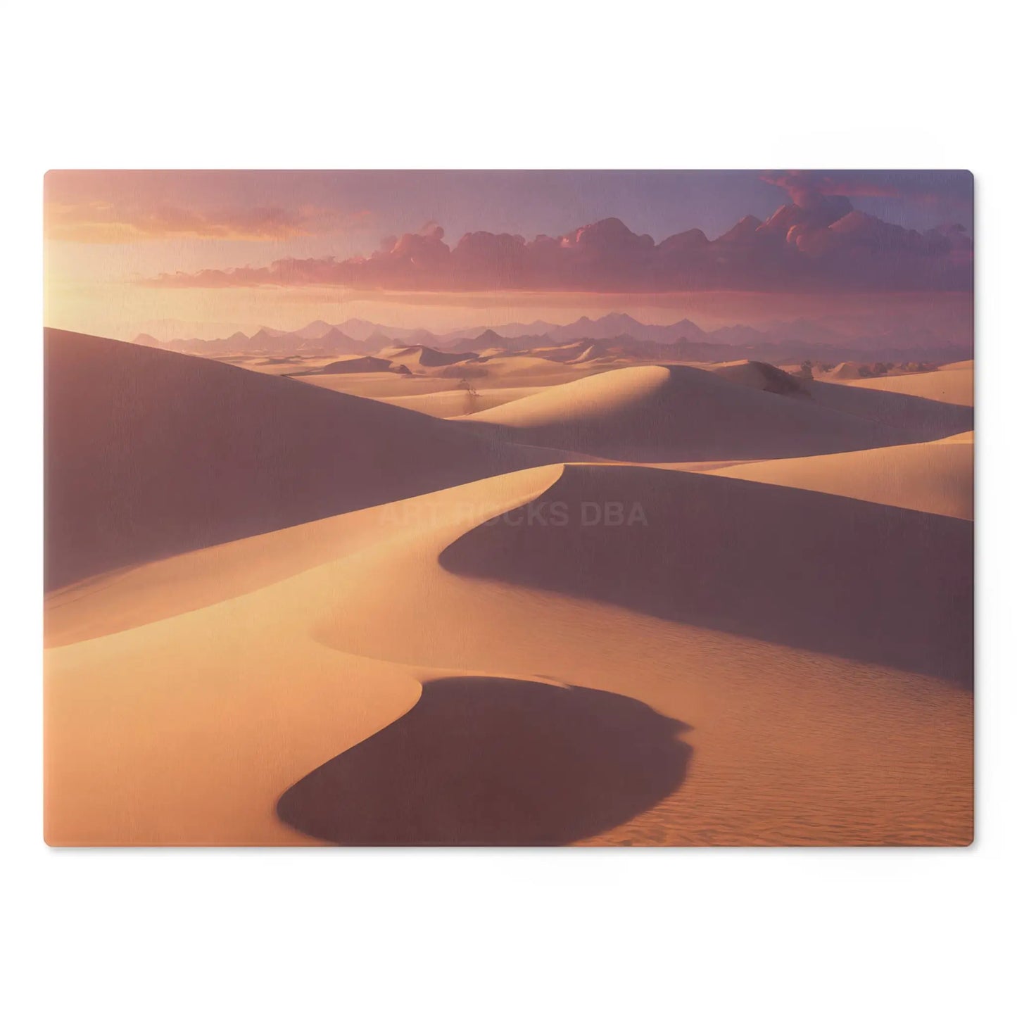 Desert Dunes Glass Cutting Board — Sunset Sandscape Kitchen Decor - Home Decor