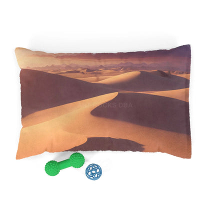 Desert Dunes Pet Bed — Cozy Sunset Sandscape Cushion for Dogs & Cats - 28’’ × 18’’ - Pets