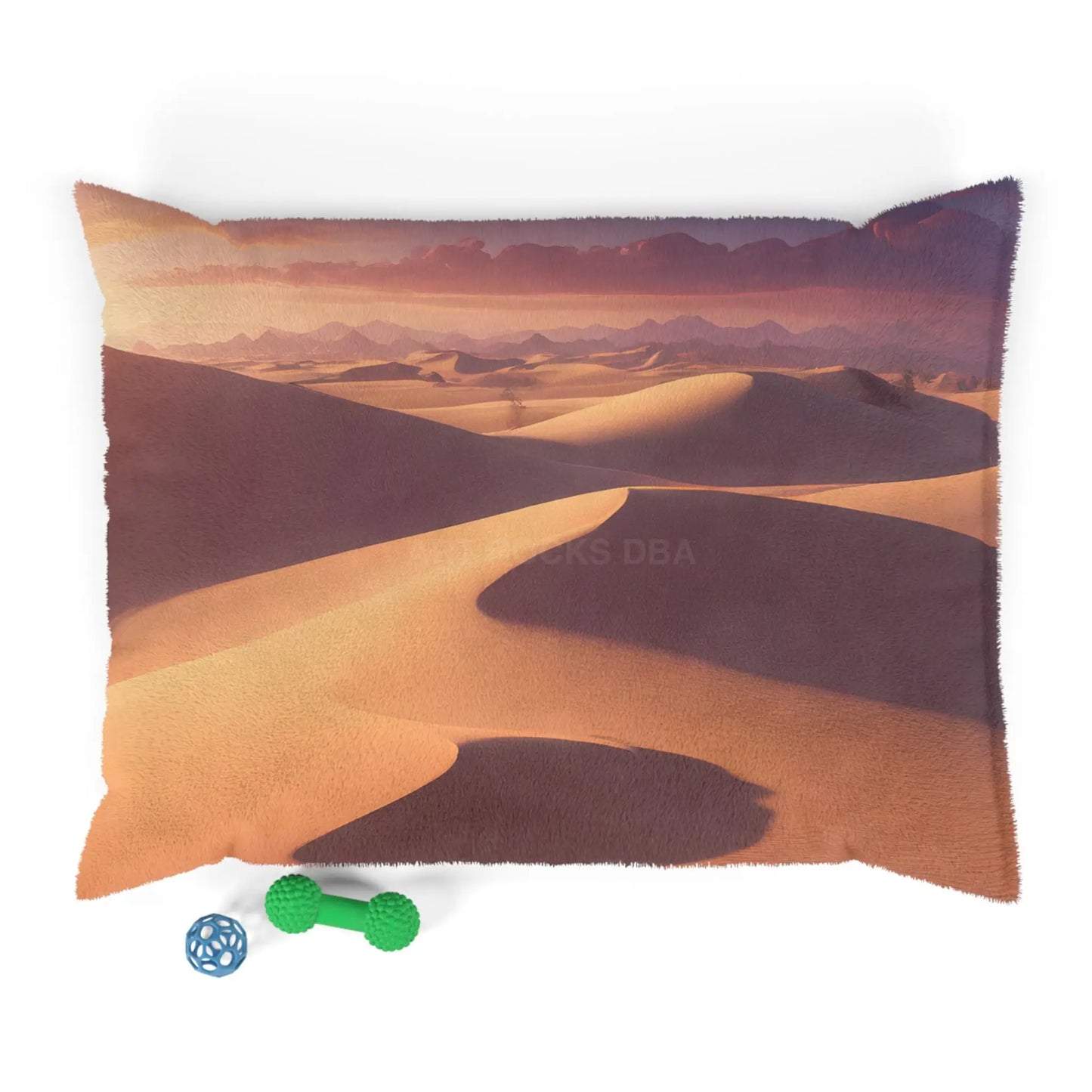 Desert Dunes Pet Bed — Cozy Sunset Sandscape Cushion for Dogs & Cats - 40’’ × 30’’ - Pets