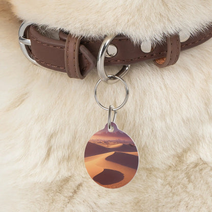 Desert Dunes Pet Tag — Sunset Sandscape Dog/Cat ID Charm - 1’’ - Pets