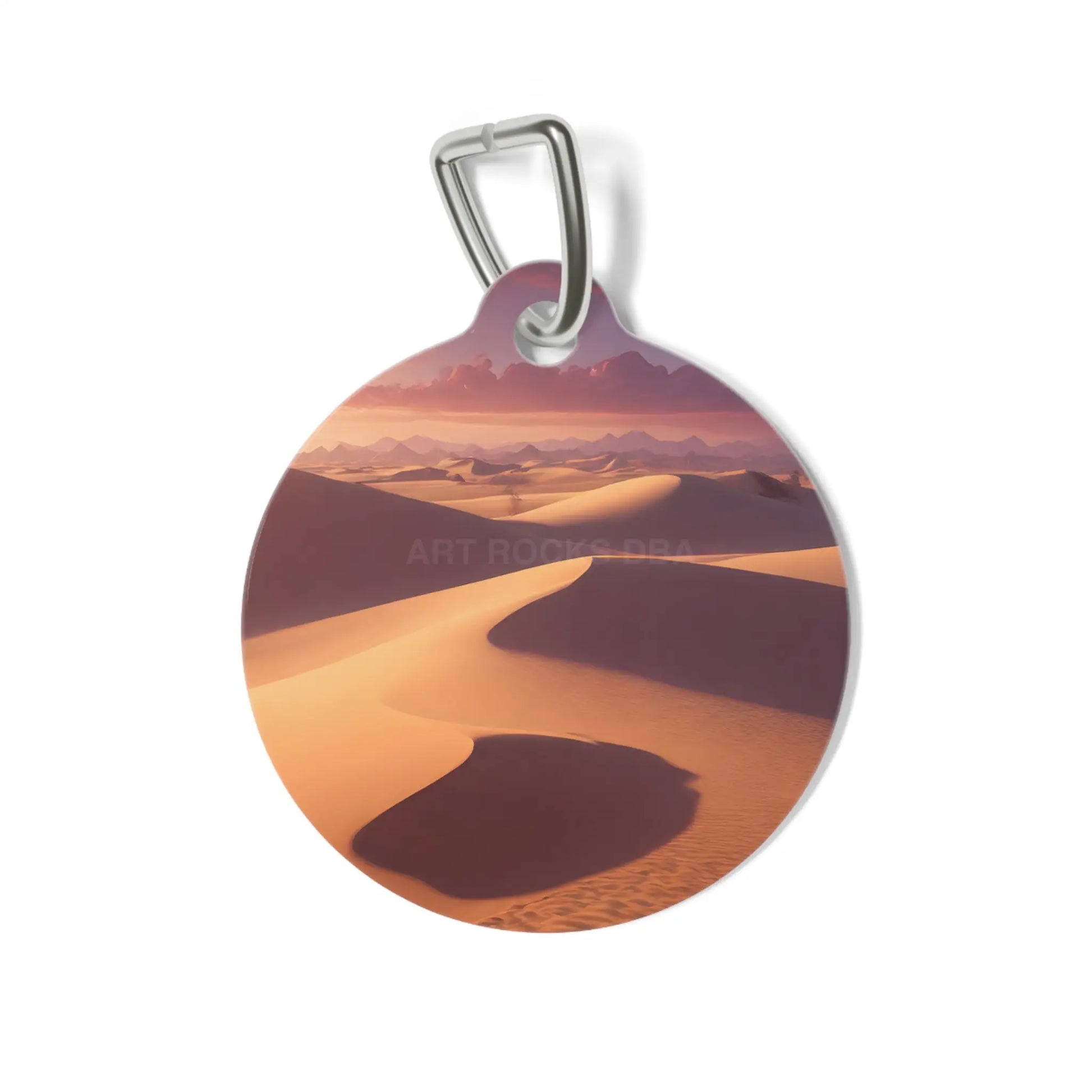 Desert Dunes Pet Tag — Sunset Sandscape Dog/Cat ID Charm - 1’’ - Pets