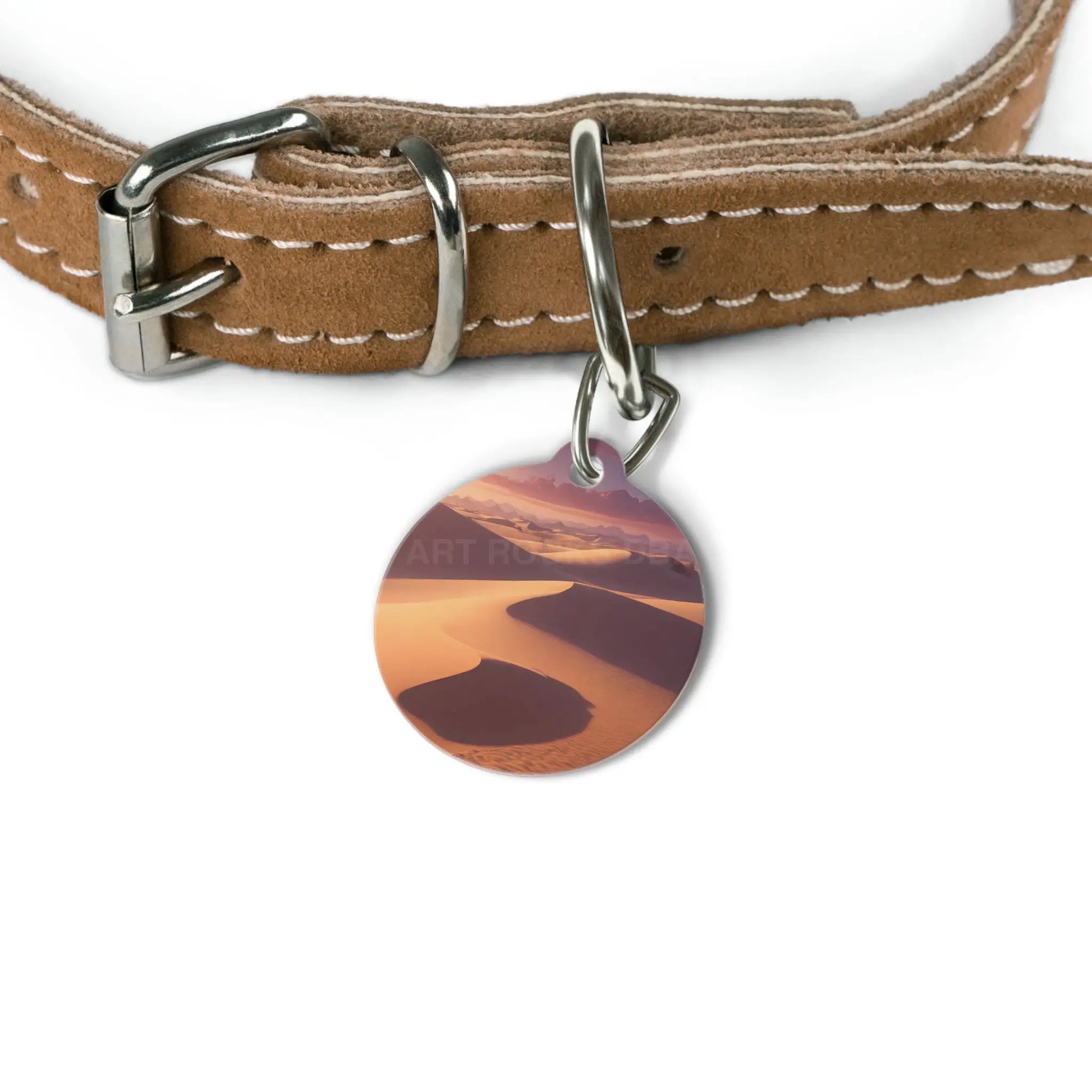 Desert Dunes Pet Tag — Sunset Sandscape Dog/Cat ID Charm - 1’’ - Pets