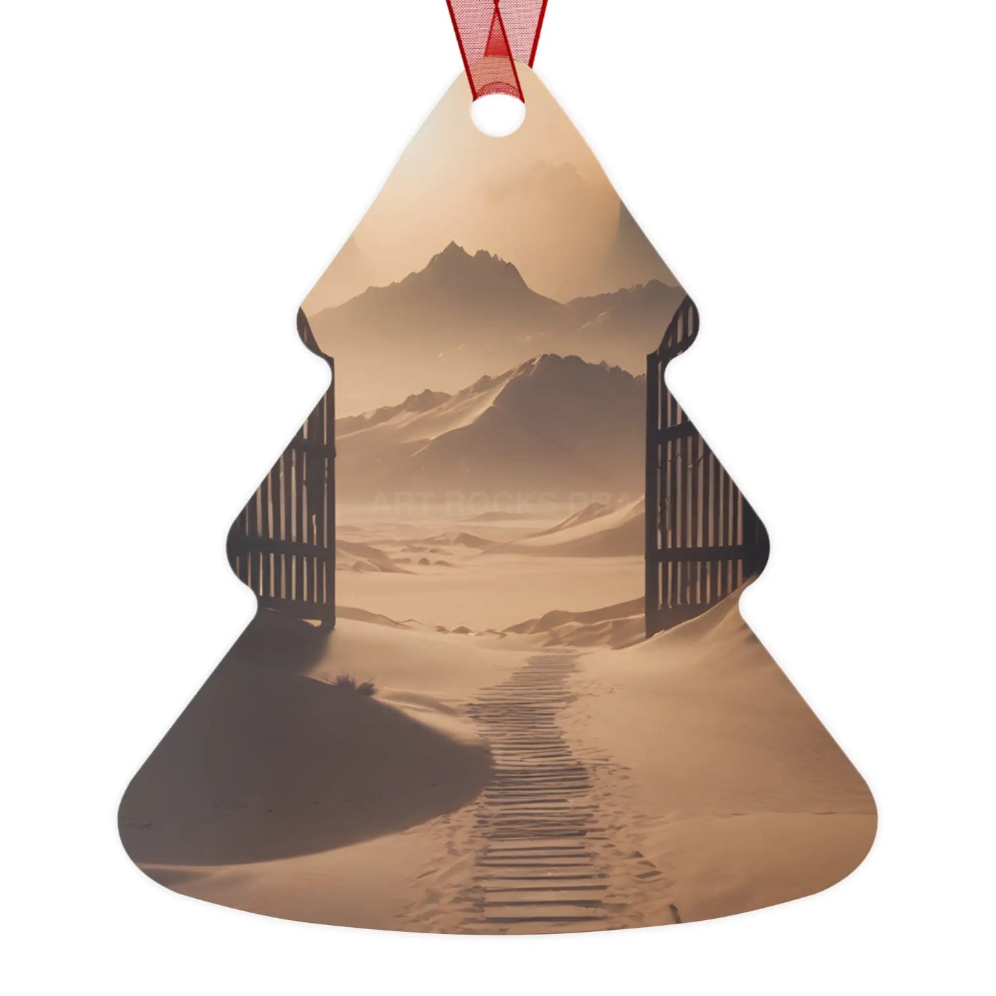 Desert Gate Metal Ornament — Serene Sand Dunes Holiday Decoration - Tree / One Size - Home Decor