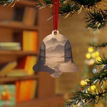 Desert Gate Metal Ornament — Serene Sand Dunes Holiday Decoration - Home Decor