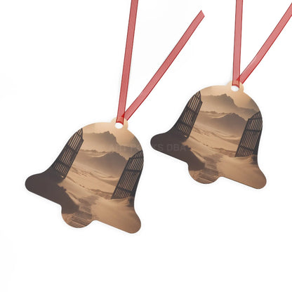 Desert Gate Metal Ornament — Serene Sand Dunes Holiday Decoration - Home Decor