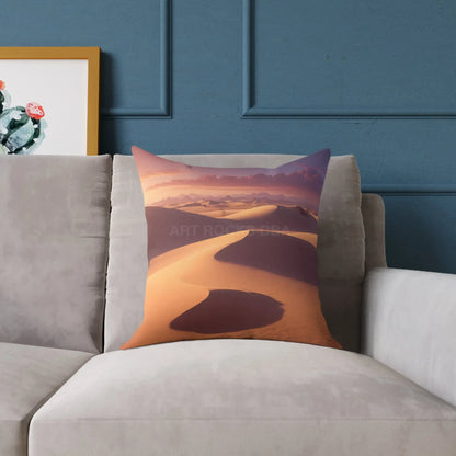 Desert Oasis at Sunset Square Pillow Boho Decor Home Accent Gift for Nature Lovers Cozy Throw Pillow Bohemian Style