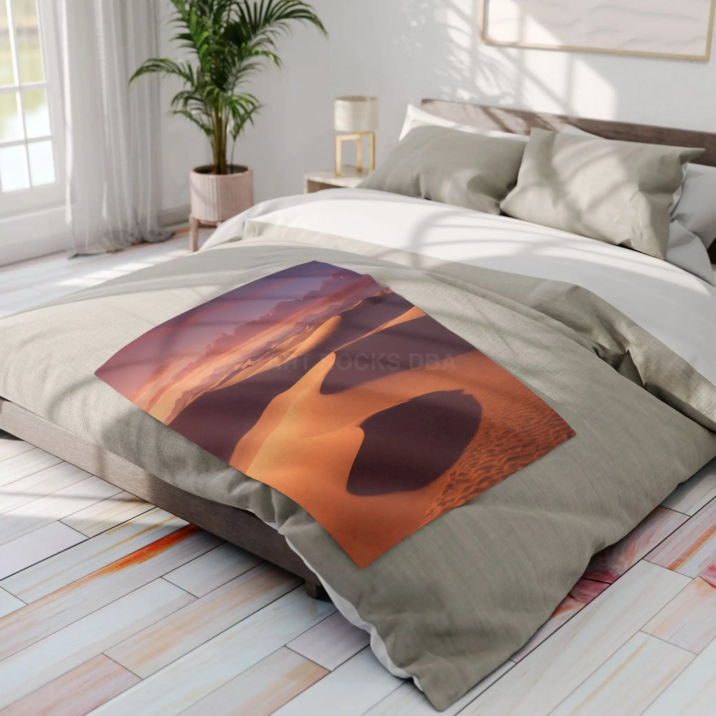 Desert Sunset Arctic Fleece Blanket - Cozy Home Decor for Relaxing Evenings - Home Decor