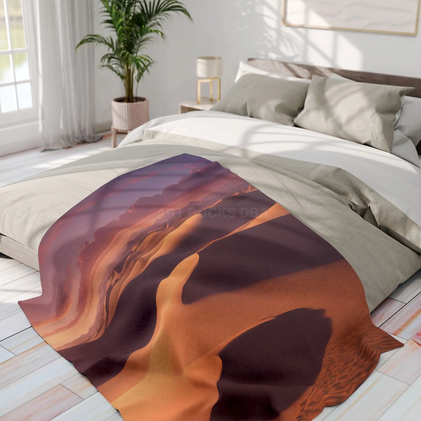 Desert Sunset Arctic Fleece Blanket - Cozy Home Decor for Relaxing Evenings - Home Decor