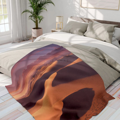 Desert Sunset Arctic Fleece Blanket - Cozy Home Decor for Relaxing Evenings - Home Decor