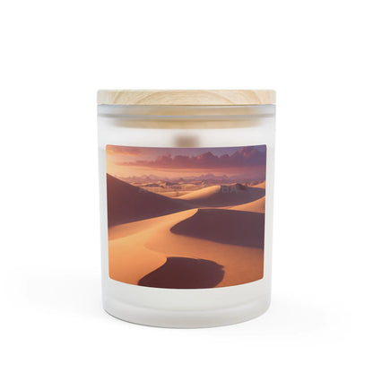 Desert Sunset Frosted Glass Candle — 11oz Aromatherapy Home Decor - Home Decor