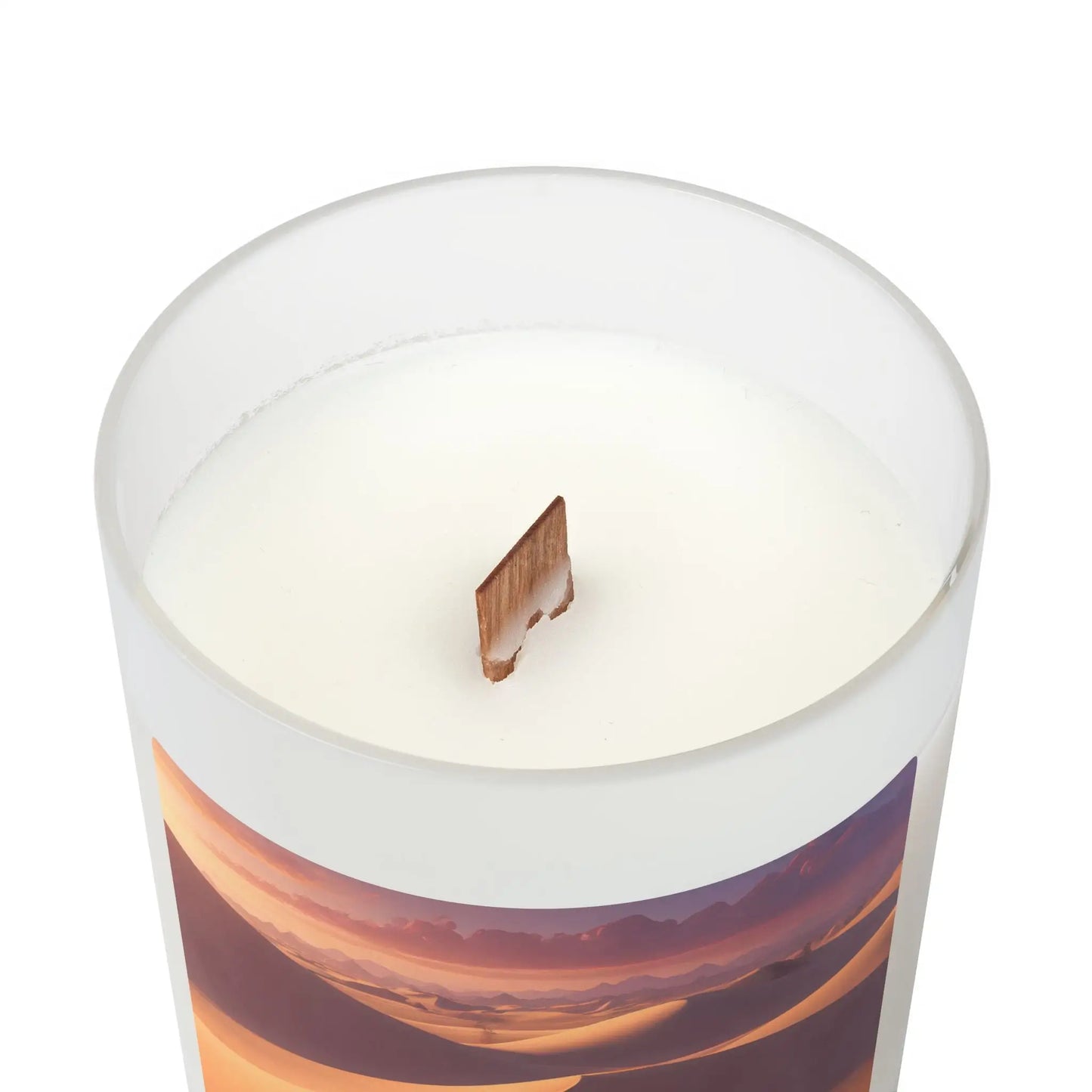 Desert Sunset Frosted Glass Candle — 11oz Aromatherapy Home Decor - Home Decor
