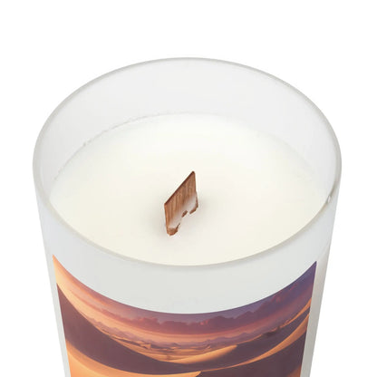 Desert Sunset Frosted Glass Candle — 11oz Aromatherapy Home Decor - Home Decor