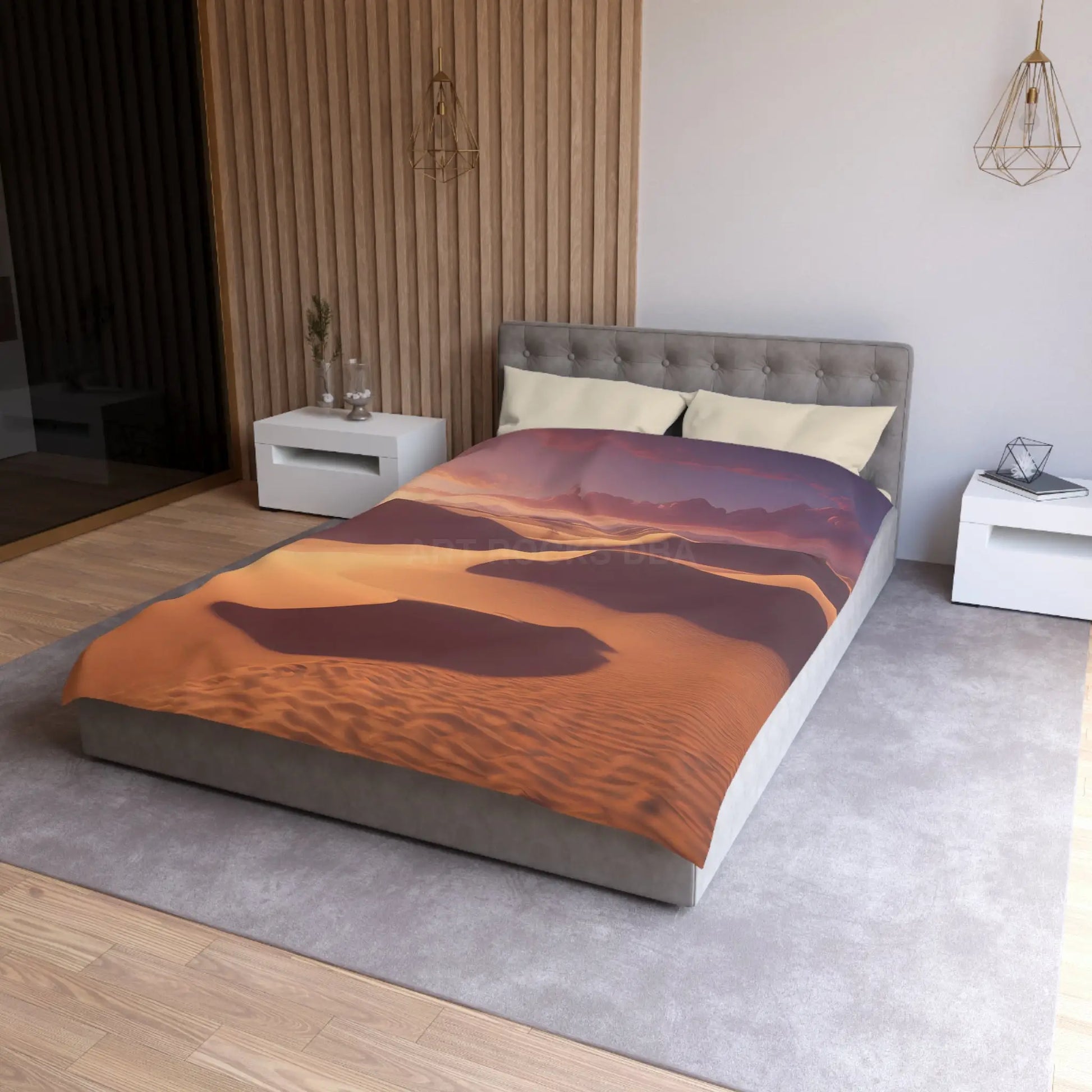 Desert Sunset Microfiber Duvet Cover - Soft and Elegant Bedding - Home Decor