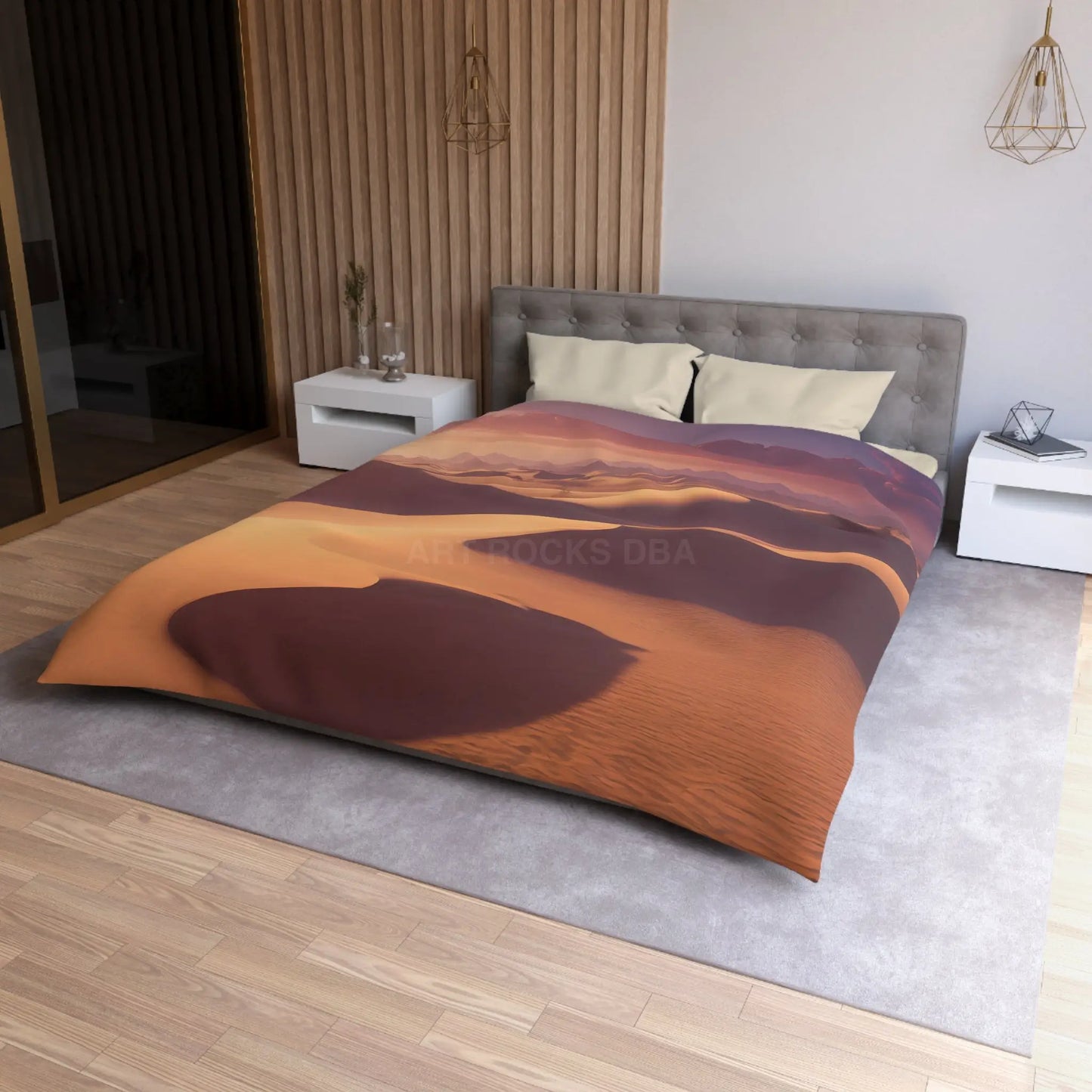 Desert Sunset Microfiber Duvet Cover - Soft and Elegant Bedding - Home Decor