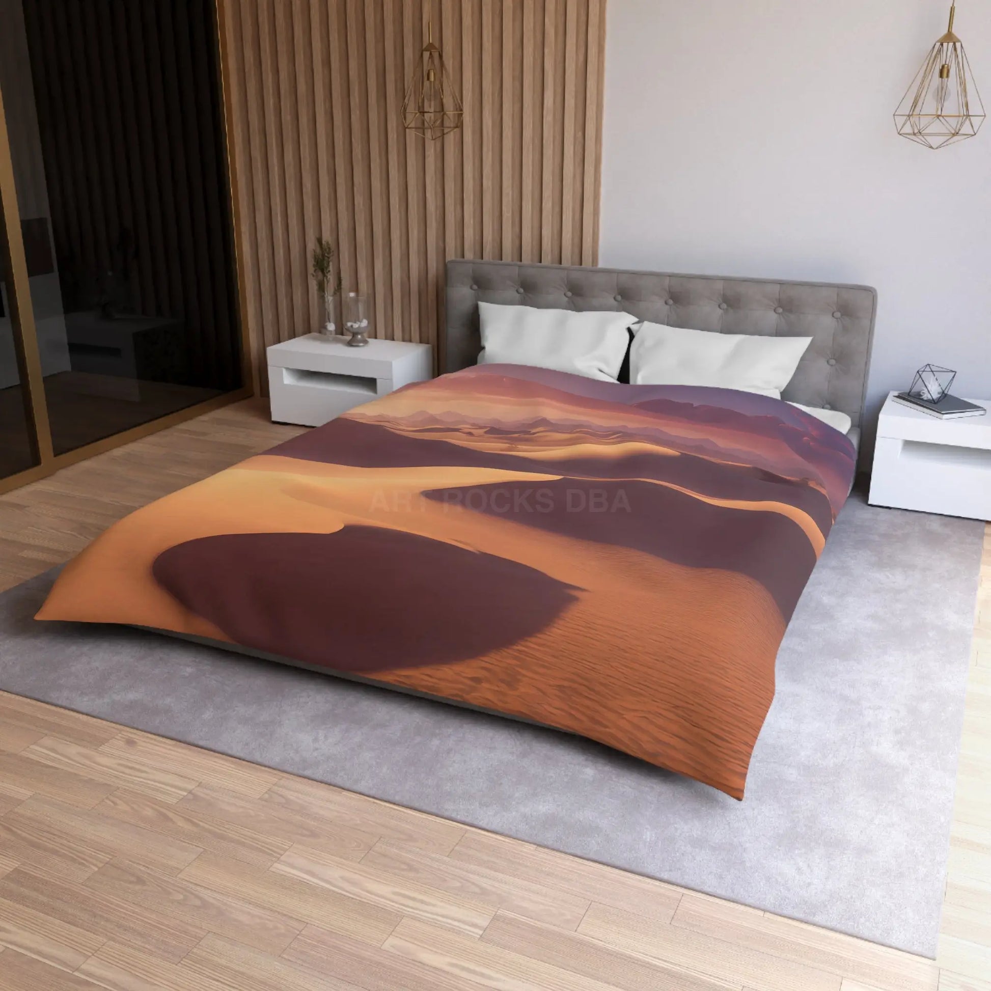 Desert Sunset Microfiber Duvet Cover - Soft and Elegant Bedding - Home Decor