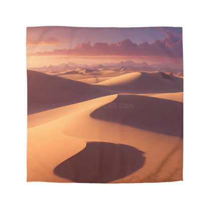 Desert Sunset Microfiber Duvet Cover - Soft and Elegant Bedding - Queen / White - Home Decor