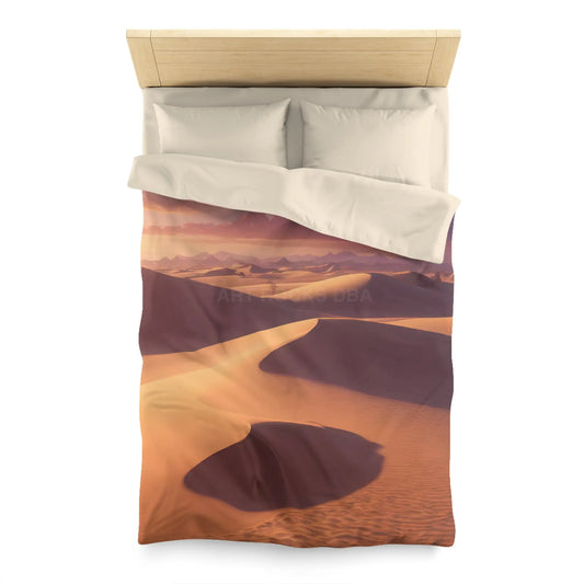 Desert Sunset Microfiber Duvet Cover - Soft and Elegant Bedding - Twin / Cream - Home Decor