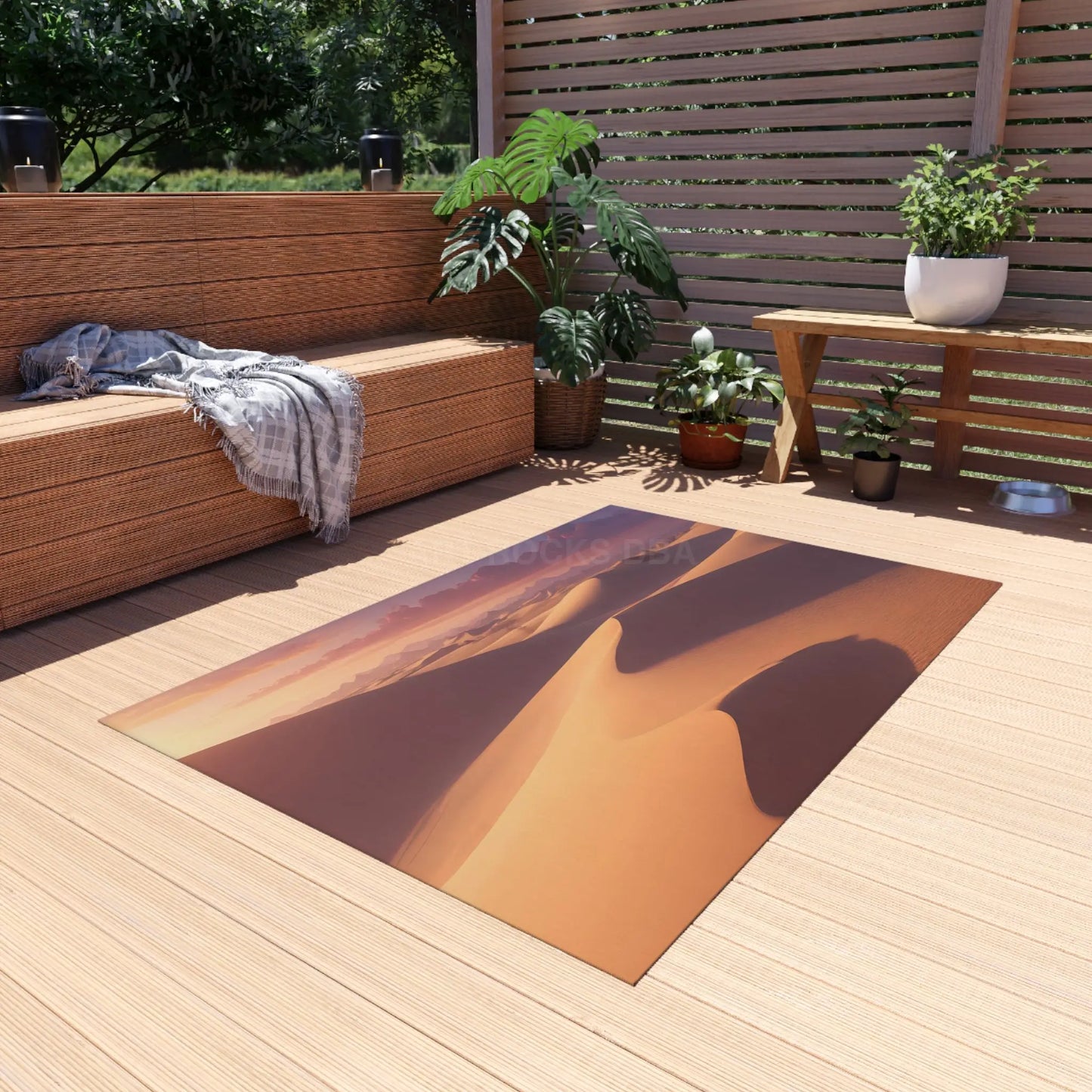 Desert Sunset Outdoor Rug Patio Decor Garden Mat Camping Essential Boho Home Accessory - Home Decor