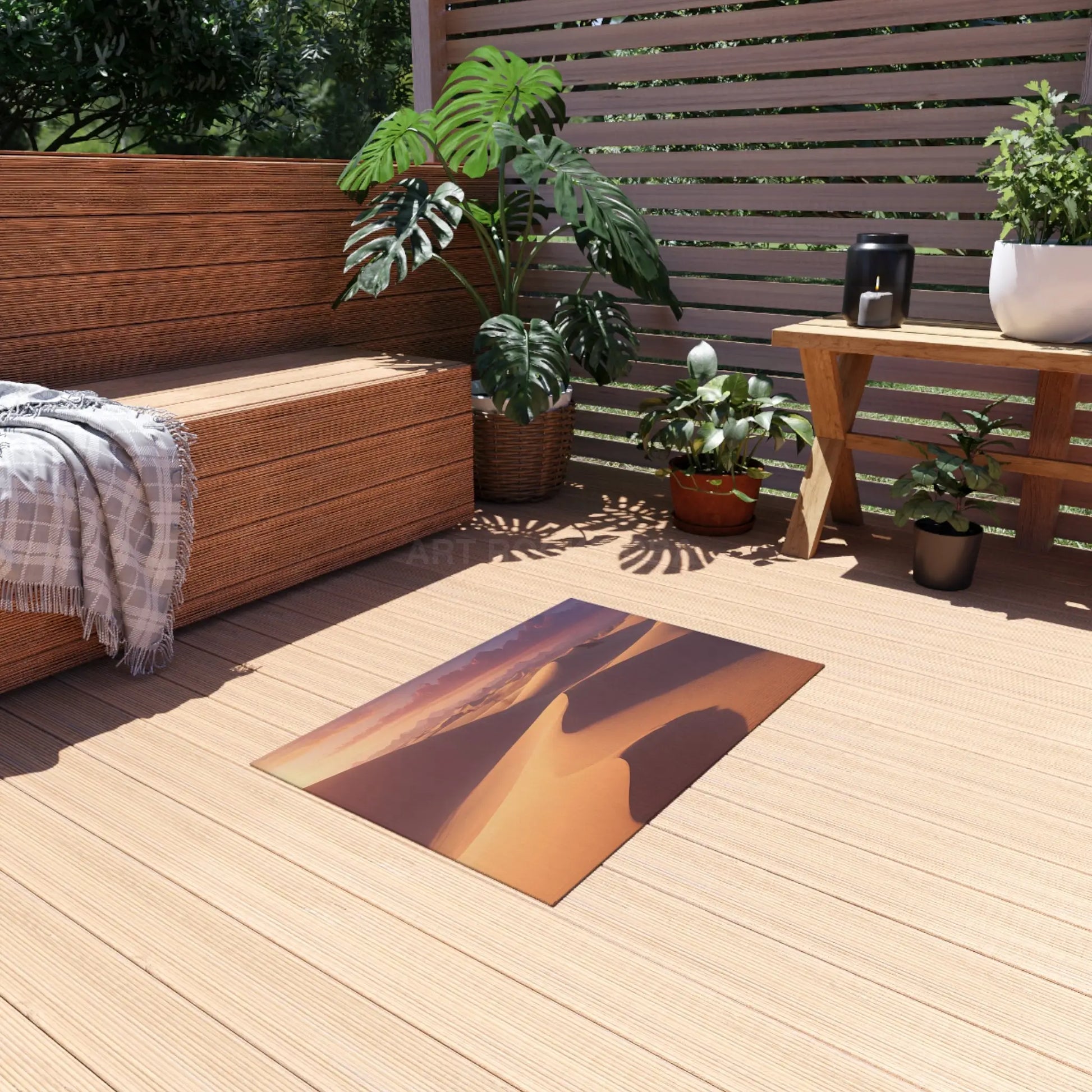 Desert Sunset Outdoor Rug Patio Decor Garden Mat Camping Essential Boho Home Accessory - Home Decor