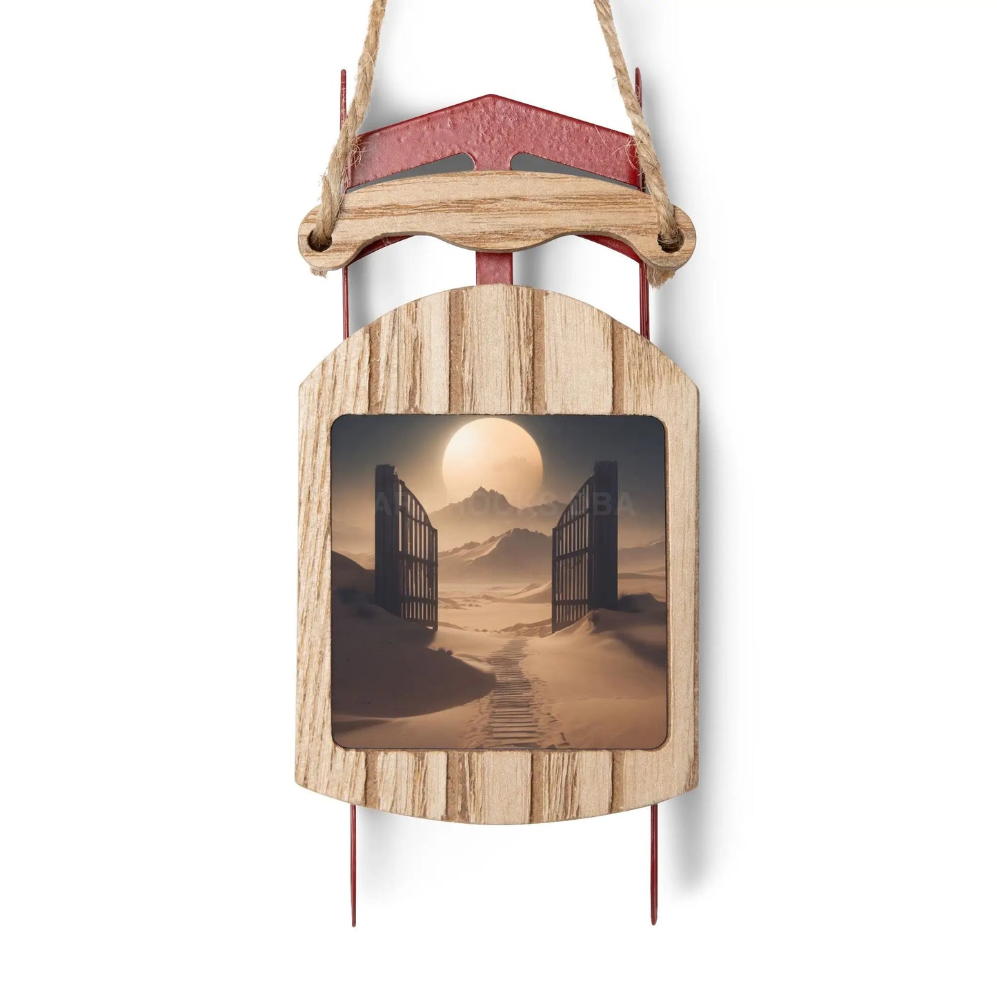 Desert Wilderness Sled Ornament — Rustic Holiday Décor - 2.1’’ × 4.6’’ / 1 pc - Home Decor