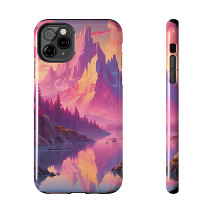 Dreamy Cotton Candy Mountain Landscape Phone Cases Tough Phone Covers Nature Lover Gifts Phone Accessories Outdoor